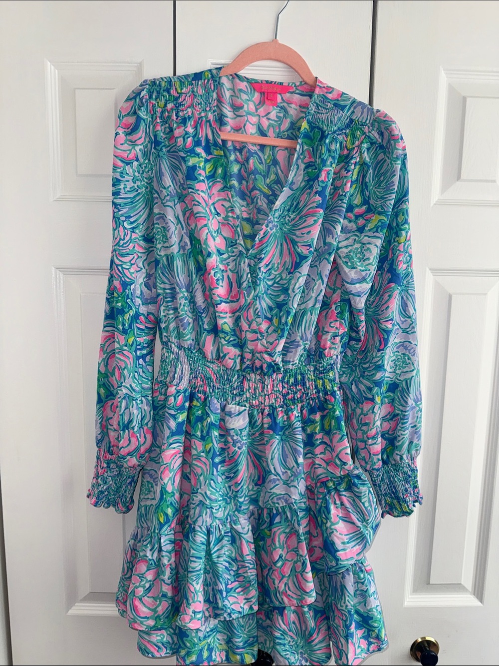 Lilly Pulitzer Pink and Blue Floral Mini Dress